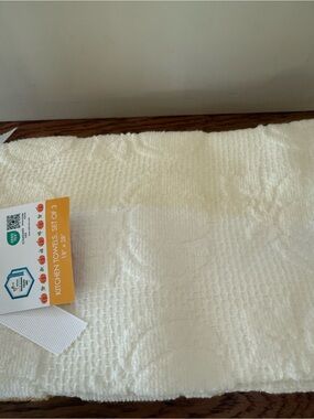 White Kitchen Towels - Set of 3